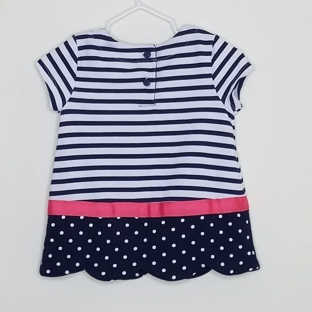 Maggie & Zoe Polka Dot Stripe Dress Tunic 6-9m